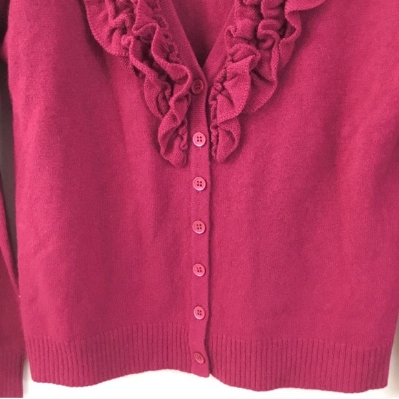 SOLD NWT Cullen 100% Cashmere Ruffle Cardigan - Picture 2 of 6